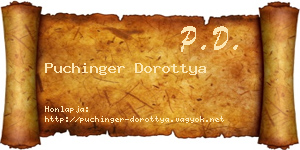 Puchinger Dorottya névjegykártya